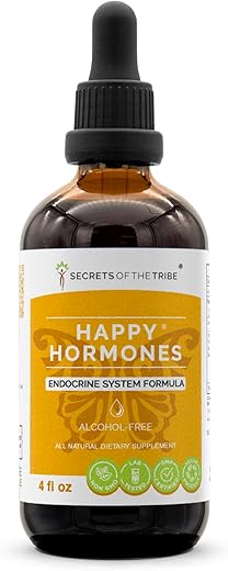 Secrets of the Tribe - Segredos da Tribo – Gotas de Extrato Líquido Sem Álcool, Fórmula para o Sistema Endócrino, Equilíbrio Hormonal Feliz (120 ml)