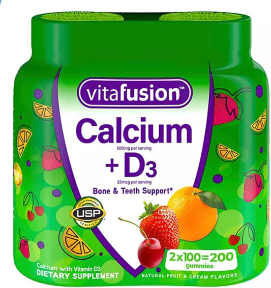 Gomas de Cálcio D3 (200 Unidades) – Marca Vitafusion - Vitafusion