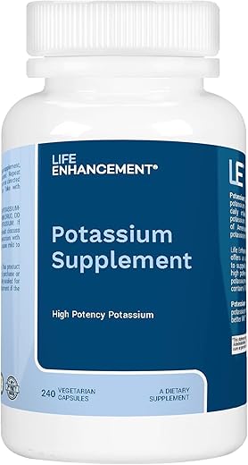 Suplemento de Potássio Life Enhancement, 1020 mg, 120 Porções, 240 cápsulas