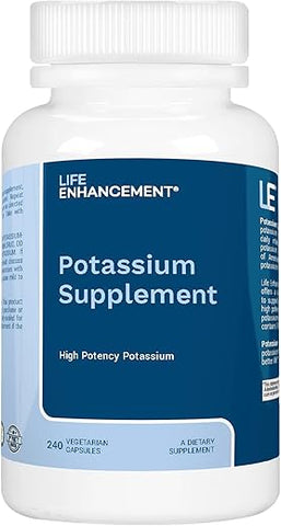 Suplemento de Potássio Life Enhancement, 1020 mg, 120 Porções, 240 cápsulas
