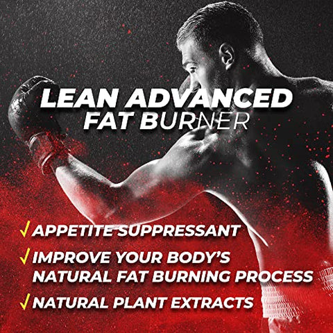 MANTFUP - Dynamism Labs Lean Advanced Fat Burner | Extrato de Garcinia Cambogia, Extrato de Chá Verde, Cetona de Framboesa | Fabricado nos EUA (60 Comprimidos)