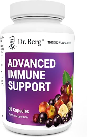 Dr. Berg Nutritionals - Dr. Berg’s Advanced Immune Support – Defesa Diária do Sistema Imunológico com Vitaminas C, D, Zinco | Dr. Berg