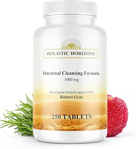 Holistic Horizons - Fórmula de Limpeza Intestinal – 1000 mg – 250 Comprimidos | Marca: Intestinal Cleansing Formula