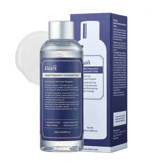 DearKlairs - [KLAIRS] Tônico Facial Sem Fragrância 180ml, Leve, Livre de Óleos Essenciais, Sem Álcool, Embalagem Alterada