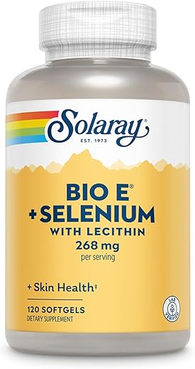 SOLARAY - Solaray Bio E com Selênio Suplemento, 400UI, 120 Cápsulas – Marca Solaray