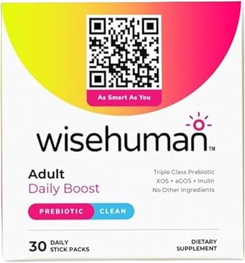 Wise Human - Prebiotic Fiber Boost – 30 Sachês Diários – Sem Sabor – Marca: [Nome da Marca]