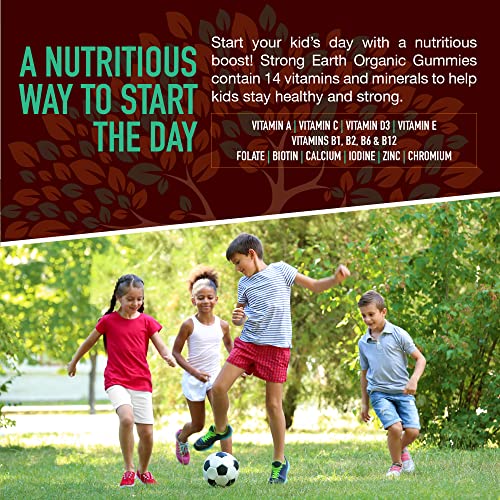 YUM-V'S - Strong Earth- Gomas Multivitamínicas Orgânicas para Crianças – Vitaminas em Goma