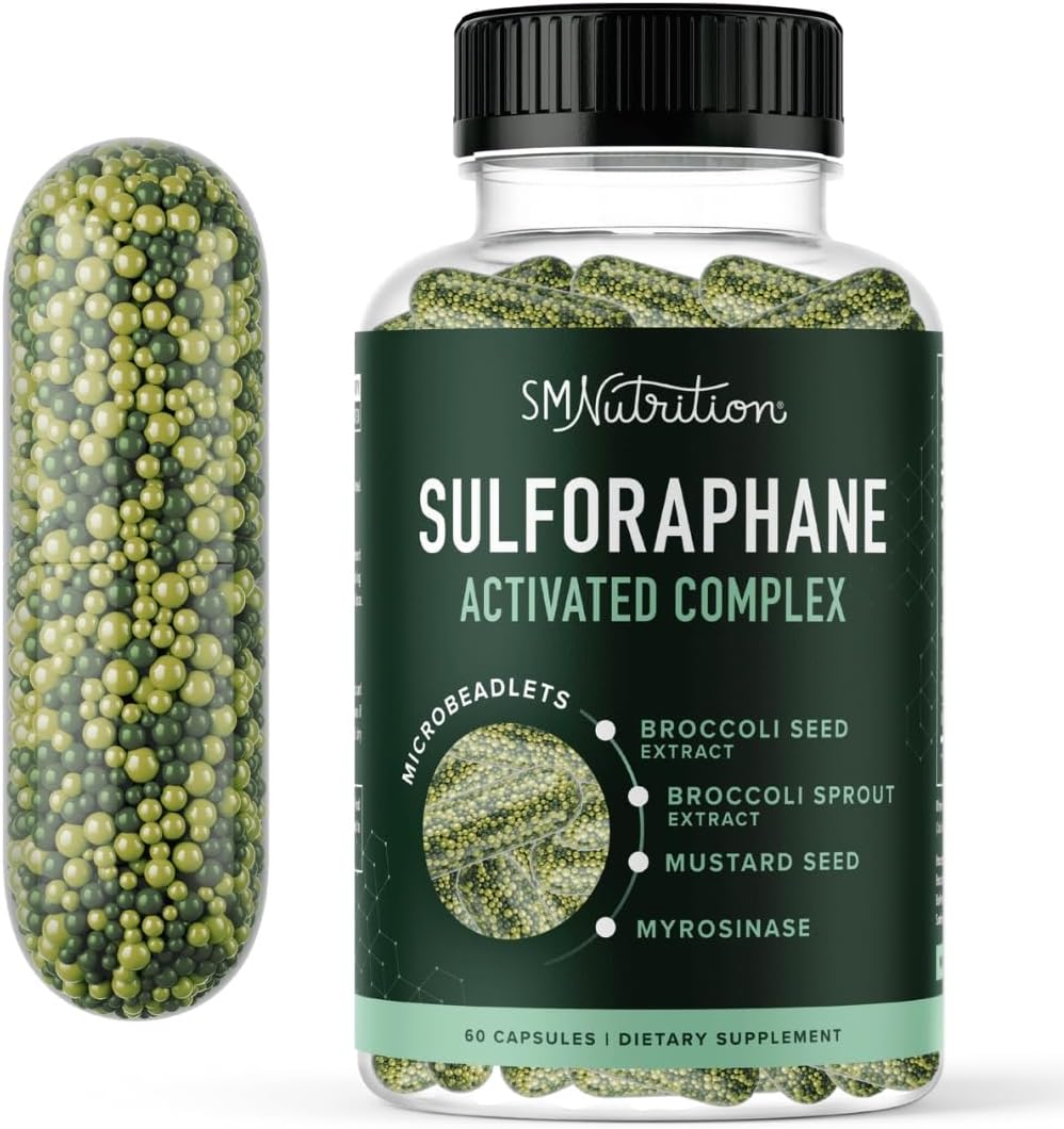 SMNutrition - Suplemento de Sulforafano 50MG de Broto de Brócolis | Ativação NRF2 com Glucorafanina, Mirosinase : [Nome da Marca]