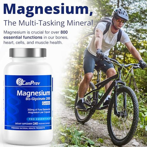 Magnésio Bisglicinato (240 Unidades, 200mg – Suave) - CanPrev