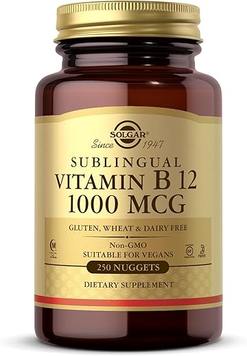 Vitamina B12 Sublingual 1000 mcg, 250 comprimidos  de Alta Visibilidade - SOLGAR