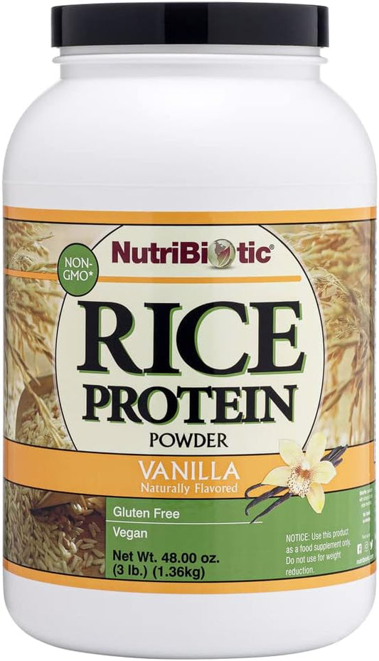 NutriBiotic - Nutribiotic Proteína de Arroz, Baunilha, 3 Libras (1360g)