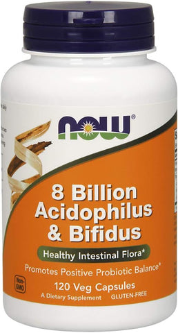 Suplementos, 8 Bilhões de Acidophilus – Melhor Marca de Probiótico para Saúde Digestiva – 60 Cápsulas - NOW Foods