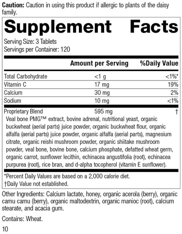 Standard Process Inc. - Standard Process Cataplex C – Suporte Imunológico, Suporte Adrenal e Saúde da Pele e dos Ossos com Vitamina C, Citrato de Magnésio, Cálcio, Lecitina de Girassol e Mais – 360 g