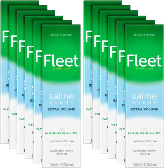 Enema Salino Laxante 7.8 oz (Pack com 12), Multicolorido – Marca Fleet - Fleet