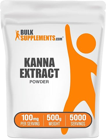 com Extrato de Kanna em Pó – Sceletium Tortuosum, Suplemento de Kanna, Pó de Kanna – para Bem-Estar, Vegano - BulkSupplements