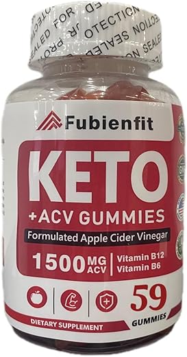 Fubienfit - Keto ACV Gummies Extreme 1500MG – Gomas de Cetona de Maçã Orgânica com Vinagre de Maçã Avançado Formulado com Romã e Beterraba em Pó B12 Vegan Non GMO 59 Gomas