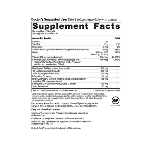 Omega Q Plus MAX – Suporte Avançado à Saúde Cardíaca e Envelhecimento Saudável com 100mg de CoQ10 e Cúrcuma (60 softgels | Fornecimento de 30 dias) - Dr. Sinatra