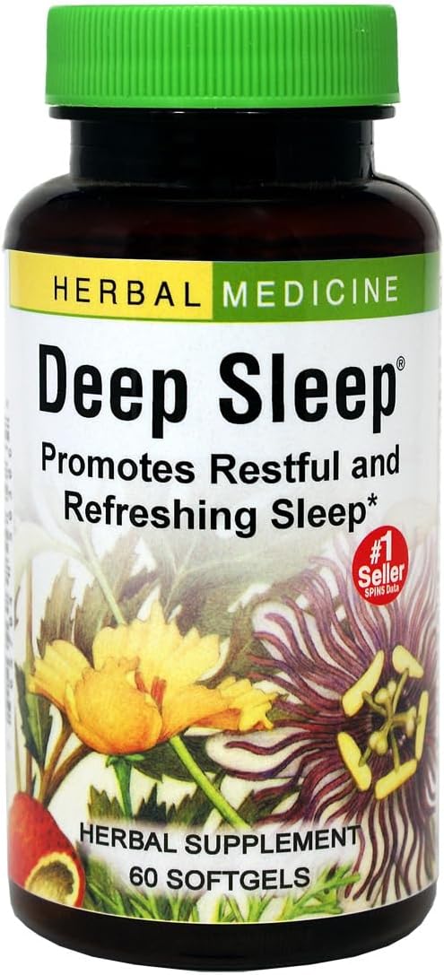 Soft Gels Deep Sleep – 60 Unidades (Embalagem de 1) | Fórmula Natural para um Sono Profundo | Marca Herbs Etc - Herbs Etc.