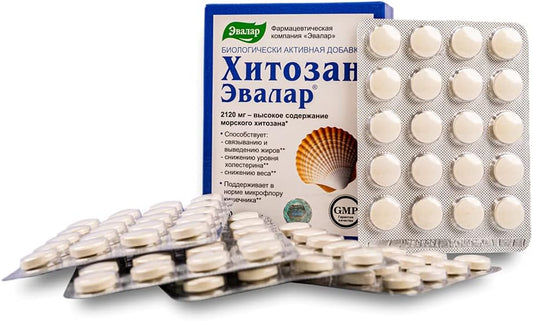 Fibra Dietética Siberiana Chitosan 100 Tabs – Emagreça com Saúde - Evalar