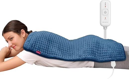 Aquecedor Elétrico Extra Grande XXL Comfytemp para Alívio de Dor nas Costas – Presentes de Aniversário para Mulheres, Homens, Mãe e Esposa, 17″x 33″ Aquecedor Elétrico King Size FSA HSA Elegível