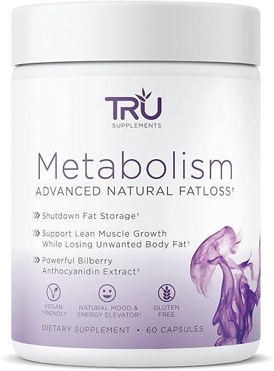 TRU Supplements - TRU Metabolism: Avançada Perda de Gordura, Combate aos Desejos, Melhora o Humor, Sem Nervosismo ou Queda, 30 Porções