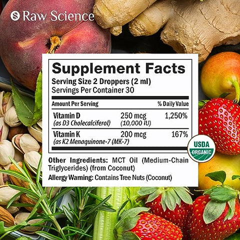 S RAW SCIENCE - Vitamina D3 K2 Líquida 10000 UI