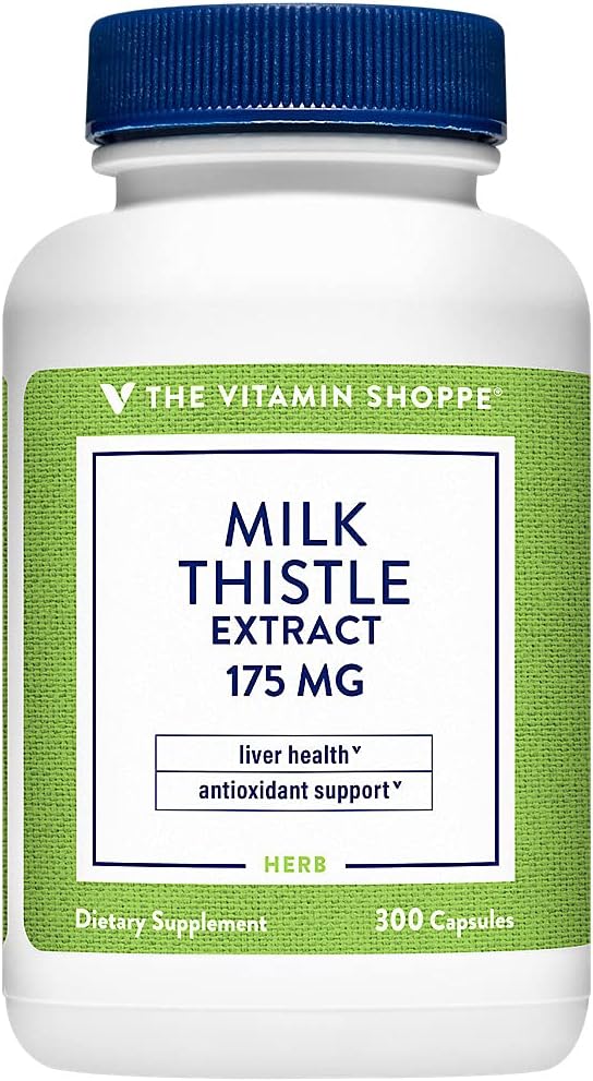 Extrato de Cardo de Leite The Vitamin Shoppe 175 MG (300 Cápsulas) – Saúde do Fígado