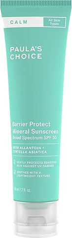 Paula's Choice - Protetor Solar Mineral Paula’s Choice CALM Barrier Protect SPF 30 para Pele Sensível, Alivia Vermelhidão, Indicado para Rosácea – 30g