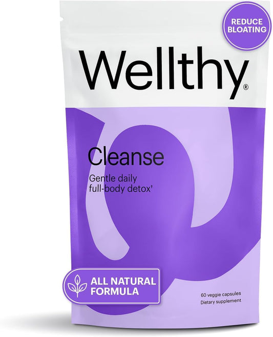 Full Body Detox e Suporte Imunológico – Saúde Digestiva Avançada, Limpeza Intestinal e Alívio de Inchaço – Fórmula Natural com Cardo de Leite, Extrato de Dente-de-leão e - Wellthy