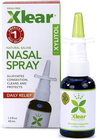 Spray Nasal Natural com Xilitol, Hidratante Nasal para Crianças e Adultos, 45 ml (1 unidade) - Xlear