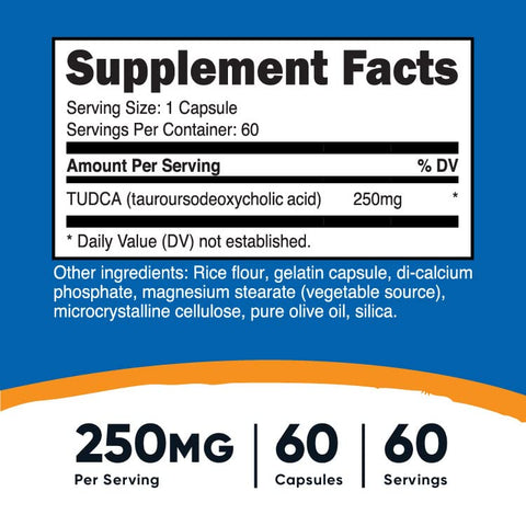 Tudca 250mg – 60 Cápsulas (3 Frascos) – Aumente a visibilidade do produto nos mecanismos de busca com um título otimizado em SEO - Nutricost