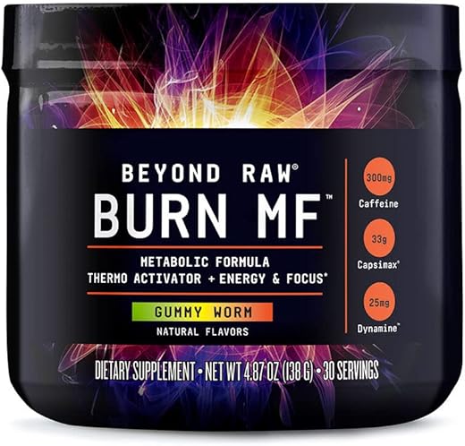 Burn MF | Fórmula Metabólica, Ativador Termogênico, Energia e Foco | Gummy Worm | 30 Porções - BEYOND RAW