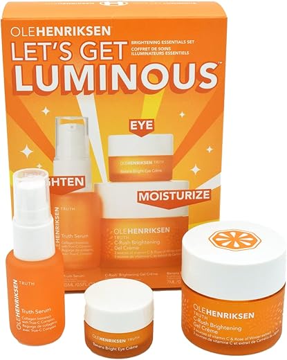 Conjunto Essenciais de Vitamina C Iluminadora Let’s Get Luminous da Ole Henriksen – Brilho Radiante, Pele Revitalizada, 100% Natural