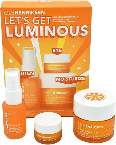 Conjunto Essenciais de Vitamina C Iluminadora Let’s Get Luminous da Ole Henriksen – Brilho Radiante, Pele Revitalizada, 100% Natural