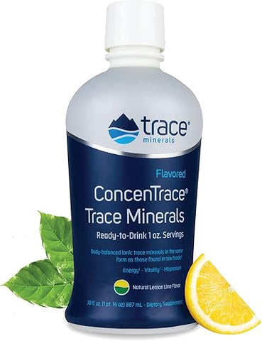 ConcenTrace Saboroso | Mantém Energia, Vitalidade e Saúde Ótimas | Limão Limão Natural | Pronto para Beber 30 ml Porções - Trace Minerals