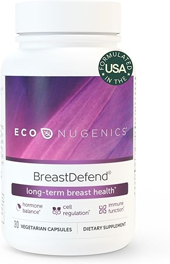 BreastDefend: Equilíbrio Hormonal, Saúde das Mamas, Suporte Imunológico – Curcuma, Reishi – 60 cápsulas - EcoNugenics
