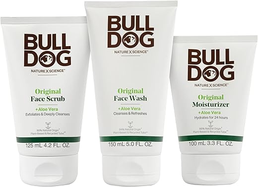 BULLDOG - Kit Completo Bulldog Mens Skincare e Grooming Original com Hidratante e Gel de Limpeza Facial – 100ml e 150g