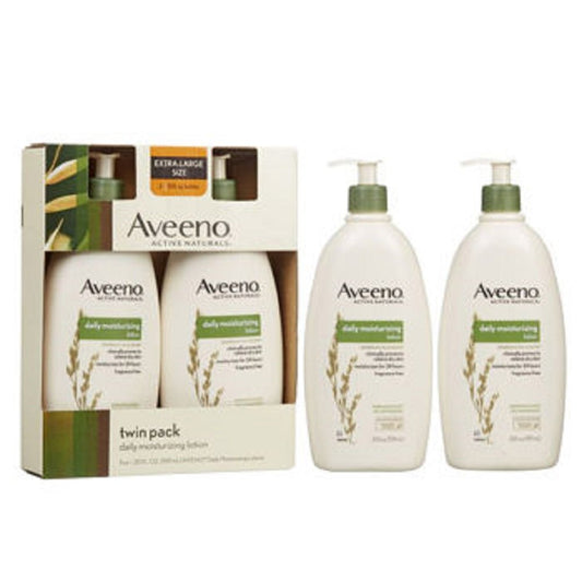 Active Naturals Loção Hidratante Diária, Twin Pack 20 OZ  Aveeno, Hidratação Natural Diária - Aveeno