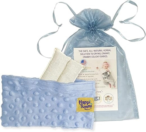 Happi Tummi - Alívio de Cólicas e Gases para Bebês e Infantes – Faixa Aquecida para Barriga de Recém-Nascidos – Faixa de Aromaterapia para Desconforto Abdominal e Constipação