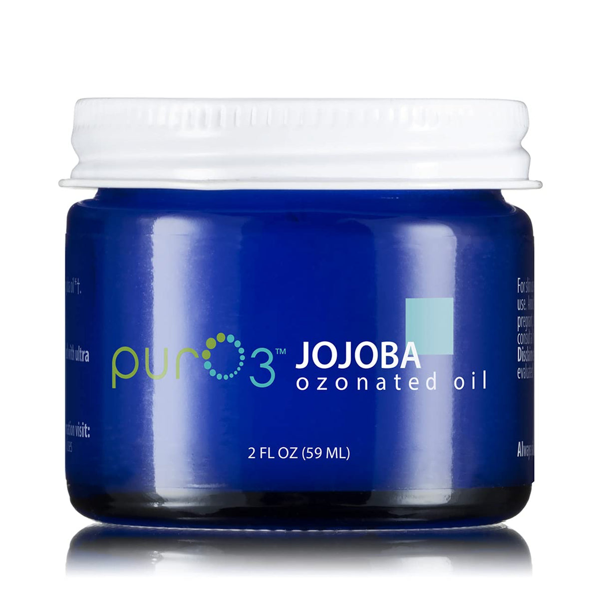 Pur O3 - Óleo de Jojoba Ozonado Puro, Natural e Orgânico – Cuidados com a Pele com Óleo de Jojoba Ozonado, Oxigenado – Óleo de Ozônio em Frasco de Vidro, 60 ml