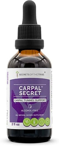 Secrets of the Tribe - Segredos da Tribo – Carpal Secret, Suporte para Síndrome do Túnel Carpal, Extrato Líquido de Ervas em Gotas Sem Álcool (60 ml)