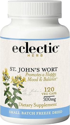 St. John’s Wort Fresco Congelado e Desidratado | 120 CT (300 mg) | Não-OGM | 300 g - ECLECTIC INSTITUTE