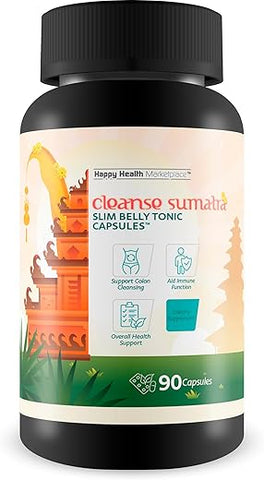 Happy Health Marketplace - Cleanse Sumatra Slim – Cápsulas Tônicas para Barriga – Melhor Detox para Mulheres – Limpeza Intestinal – 100% Natural