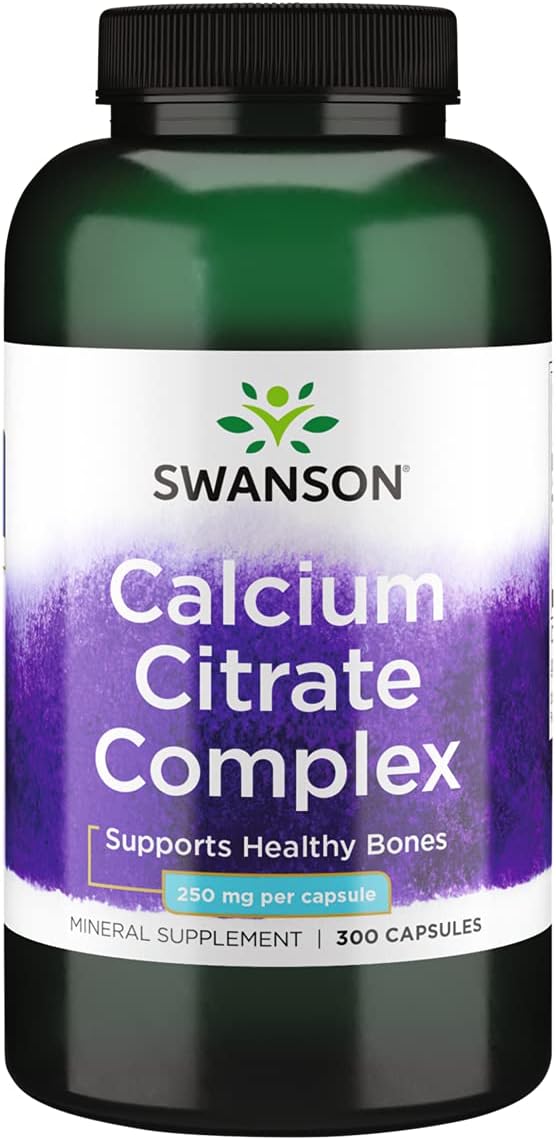 Complexo de Citrato de Cálcio – Suporte à Saúde Muscular e Óssea – 300 Cápsulas - Swanson
