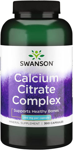 Complexo de Citrato de Cálcio – Suporte à Saúde Muscular e Óssea – 300 Cápsulas - Swanson