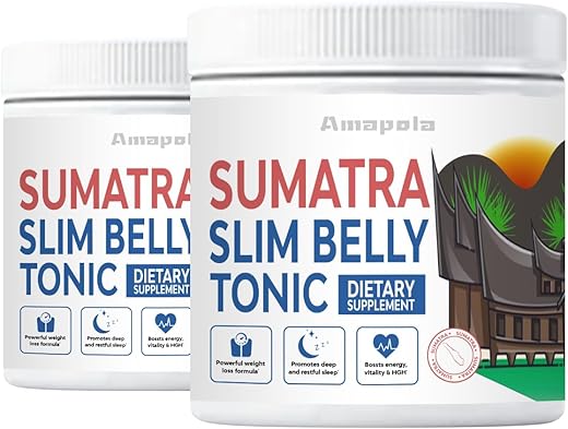 Sumatra em Pó – Pó Tônico Sumatra Slim para Barriga (2 Pacotes, 60 Porções) - Amapola