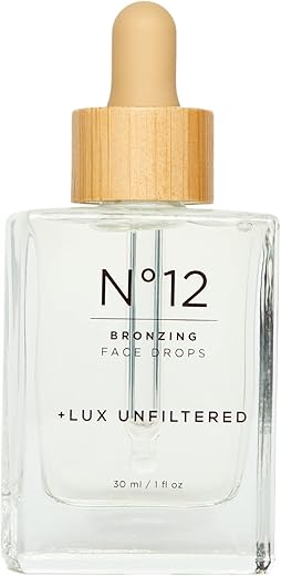 Lux Unfiltered - Lux Unfiltered N°12 Gotas Autobronzeadoras para o Rosto sem Fragrância, Gotas Autobronzeadoras para o Rosto, Ácido Hialurônico, Vitamina E, Óleo de Maracujá, Livre de Glúten, Cruelty Free e Vegano