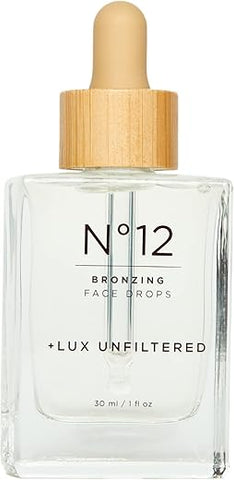 Lux Unfiltered - Lux Unfiltered N°12 Gotas Autobronzeadoras para o Rosto sem Fragrância, Gotas Autobronzeadoras para o Rosto, Ácido Hialurônico, Vitamina E, Óleo de Maracujá, Livre de Glúten, Cruelty Free e Vegano