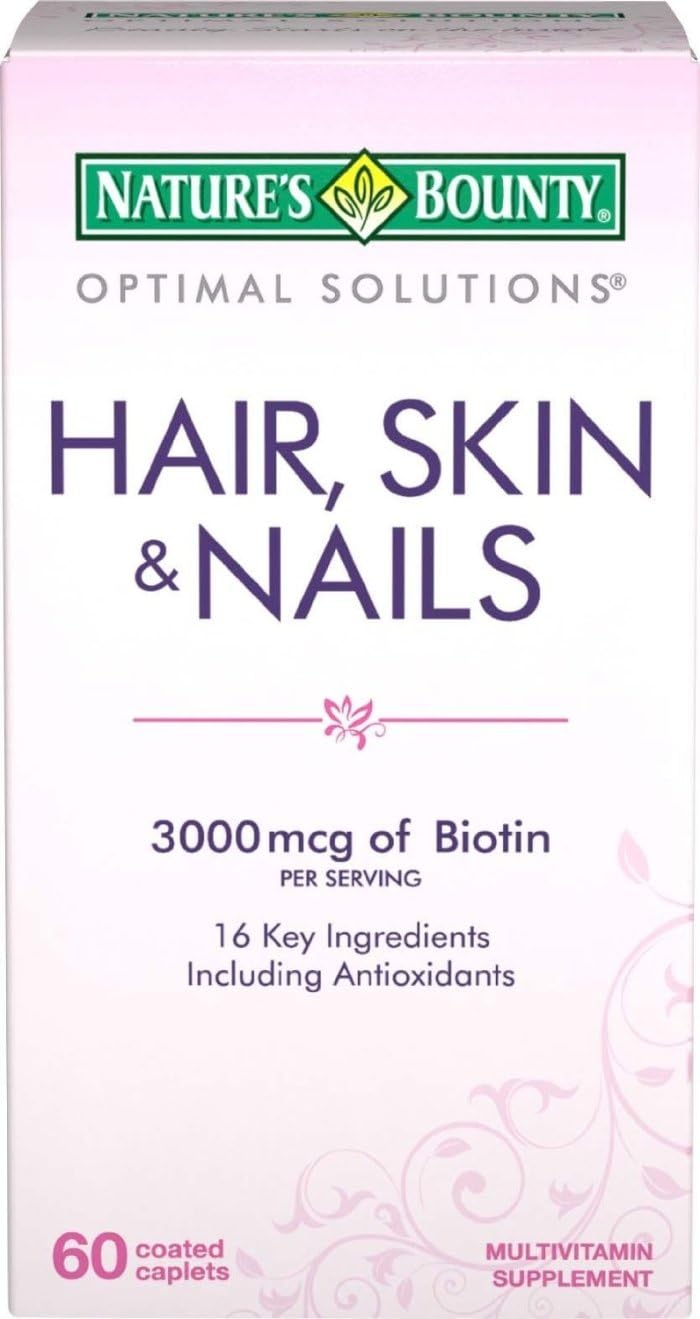 Nature's Bounty - Nature’s Bounty Fórmula para Cabelo, Pele e Unhas, 180 Comprimidos Revestidos (3 Pacotes de 60 Unidades) – Comprimidos para Cabelo, Pele e Unhas da Nature’s Bounty
