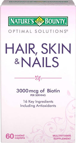 Nature's Bounty - Nature’s Bounty Fórmula para Cabelo, Pele e Unhas, 180 Comprimidos Revestidos (3 Pacotes de 60 Unidades) – Comprimidos para Cabelo, Pele e Unhas da Nature’s Bounty
